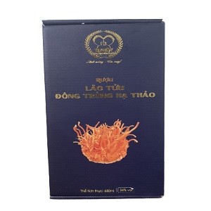 Rượu Lão tửu Đông trùng hạ thảo Út Tây 650ml 34 độ